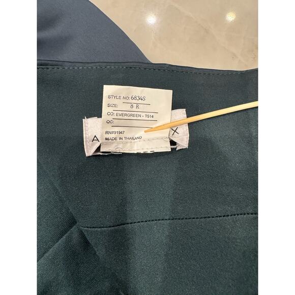 After Six Gown Sz 8 Halter Neck Open Back Floor Length Formal Evening Evergreen - Picture 12 of 12